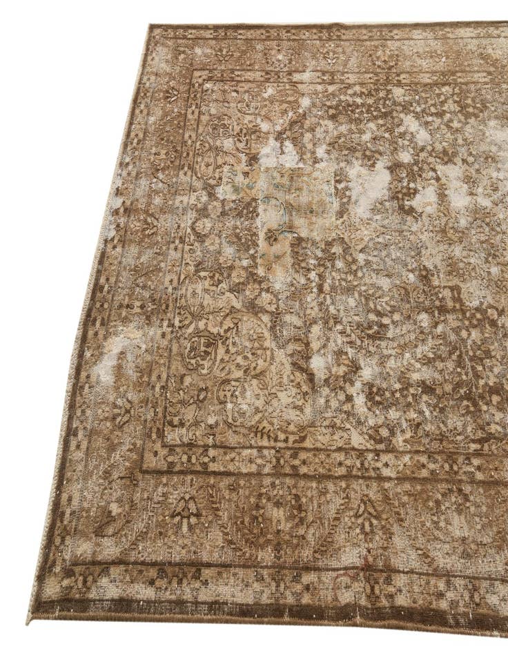 Detail image of  6' 4 x 9' 7  Hand Knotted Ultra Vintage Persian Wool Rug