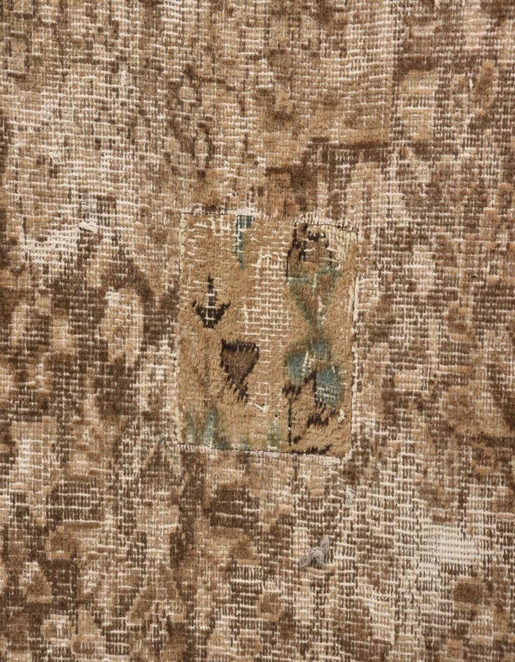 Detail image of  6' 4 x 9' 7  Hand Knotted Ultra Vintage Persian Wool Rug