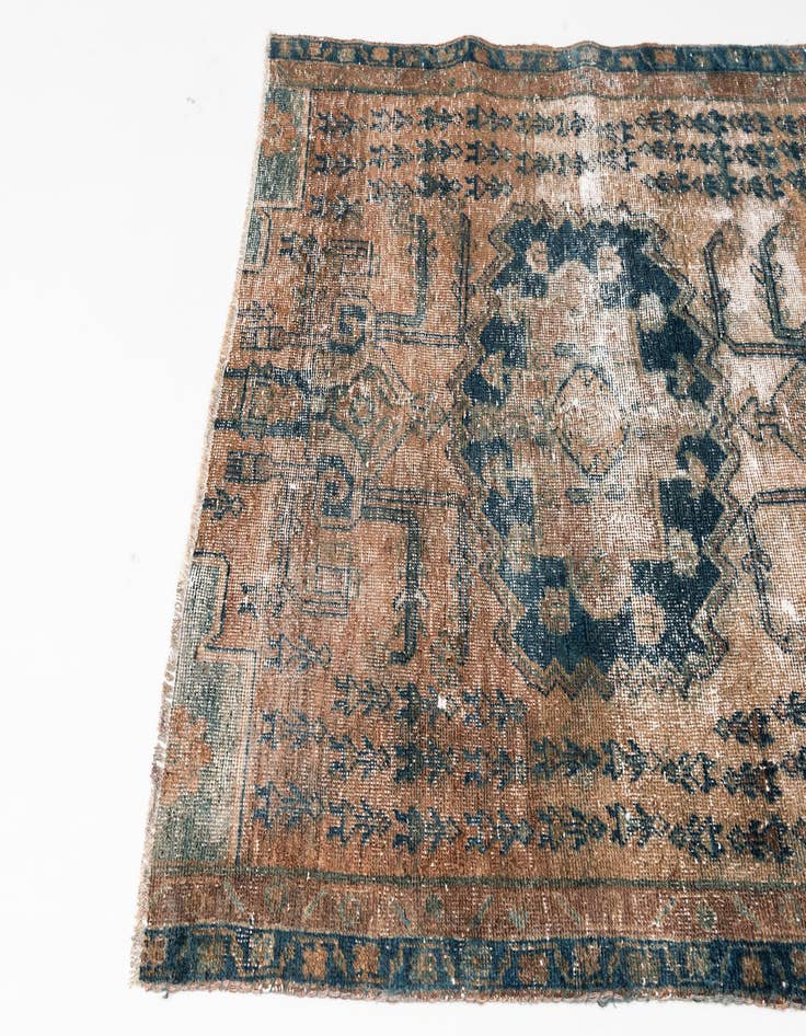 Detail image of  4' 2 x 5' 8  Hand Knotted Ultra Vintage Persian Wool Rug