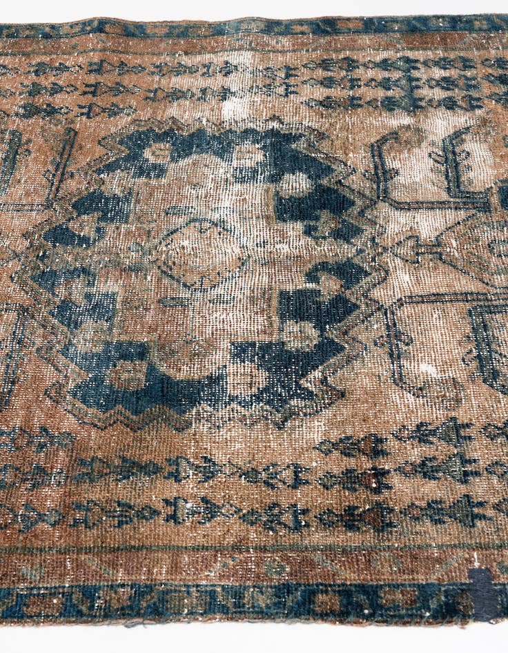 Detail image of  4' 2 x 5' 8  Hand Knotted Ultra Vintage Persian Wool Rug