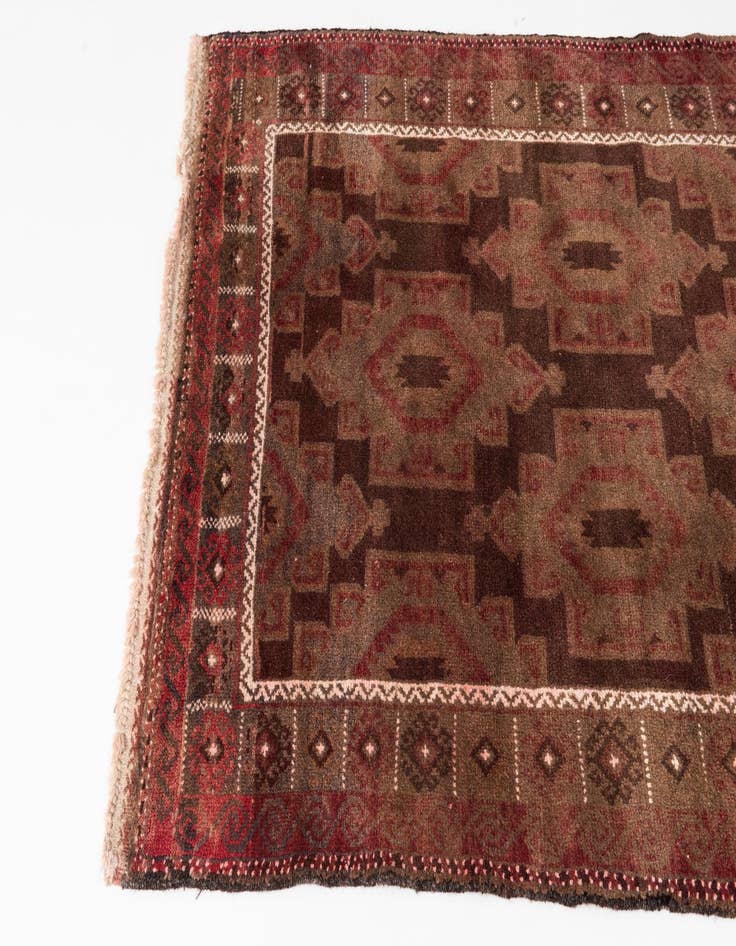 Detail image of  3' 8 x 6' 4  Hand Knotted Ultra Vintage Persian Wool Rug