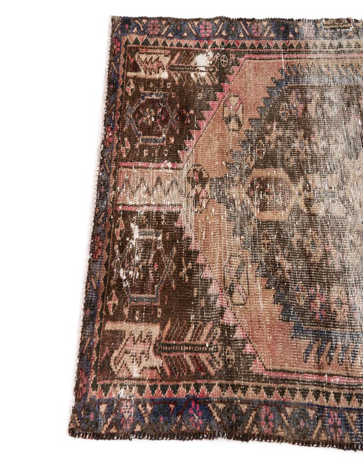 Detail image of  3' 2 x 5' 10  Hand Knotted Ultra Vintage Persian Wool Rug