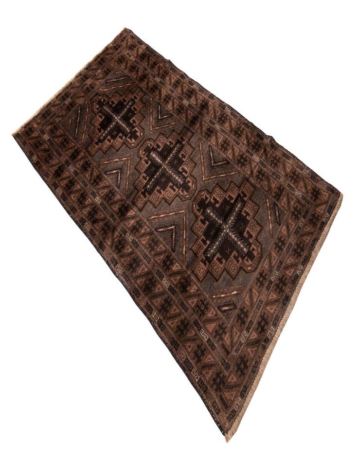 Detail image of  3' 6 x 6' 3  Hand Knotted Ultra Vintage Persian Wool Rug