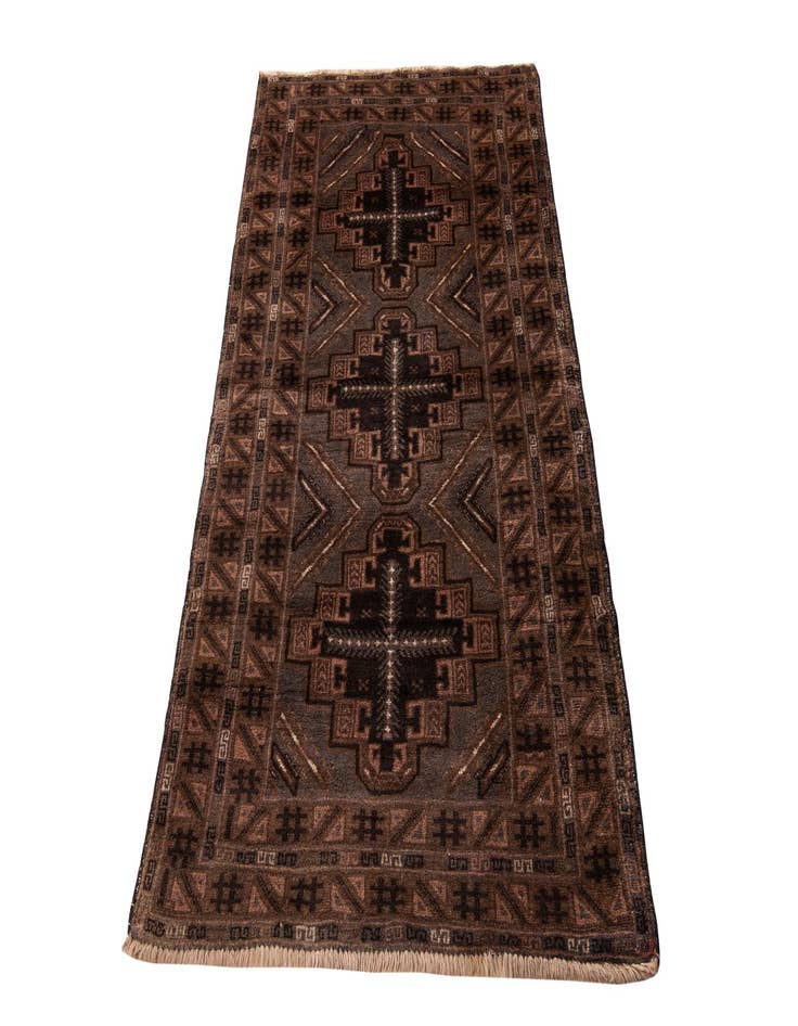 Detail image of  3' 6 x 6' 3  Hand Knotted Ultra Vintage Persian Wool Rug