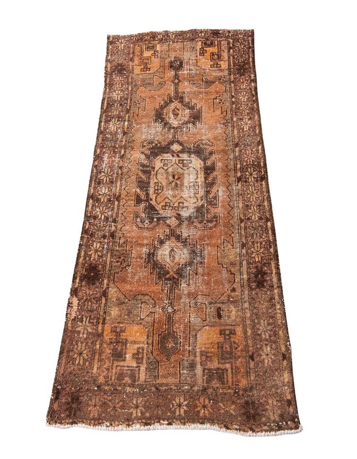 Detail image of  3' 4 x 5'  Hand Knotted Ultra Vintage Persian Wool Rug