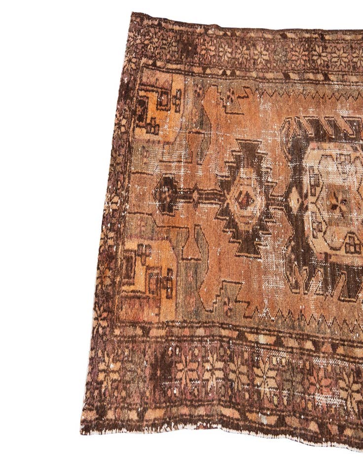 Detail image of  3' 4 x 5'  Hand Knotted Ultra Vintage Persian Wool Rug