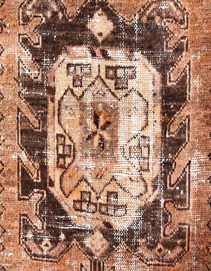 Detail image of  3' 4 x 5'  Hand Knotted Ultra Vintage Persian Wool Rug