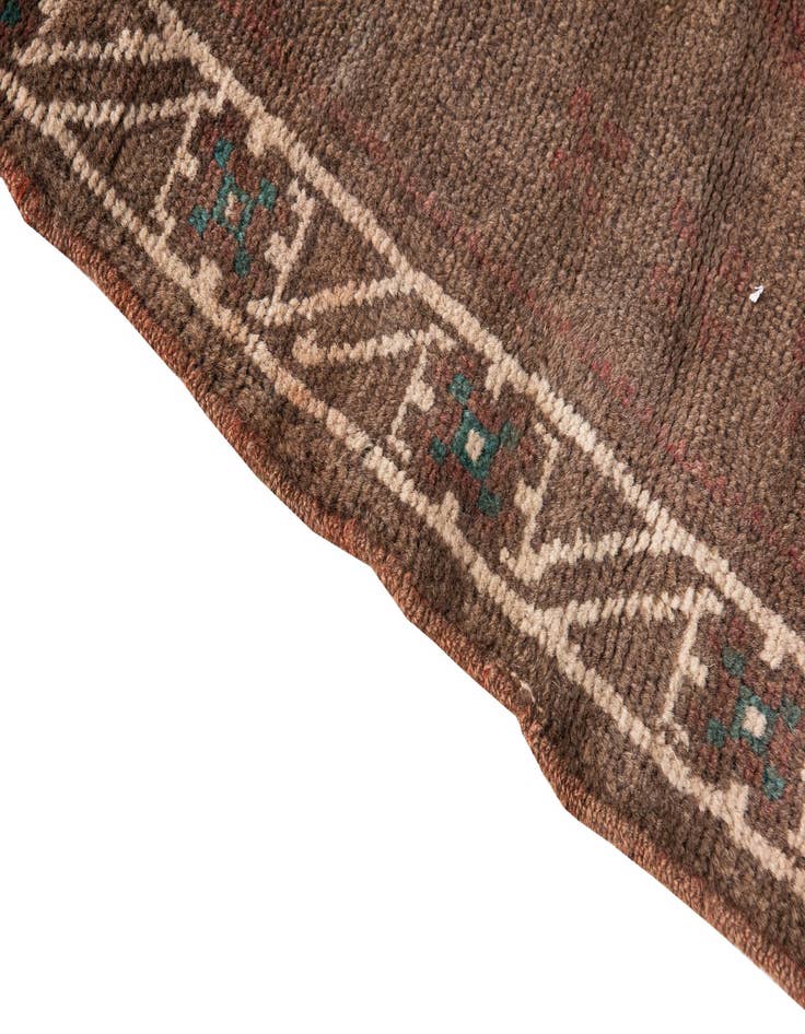 Detail image of  3' 5 x 4' 6  Hand Knotted Ultra Vintage Persian Wool Rug