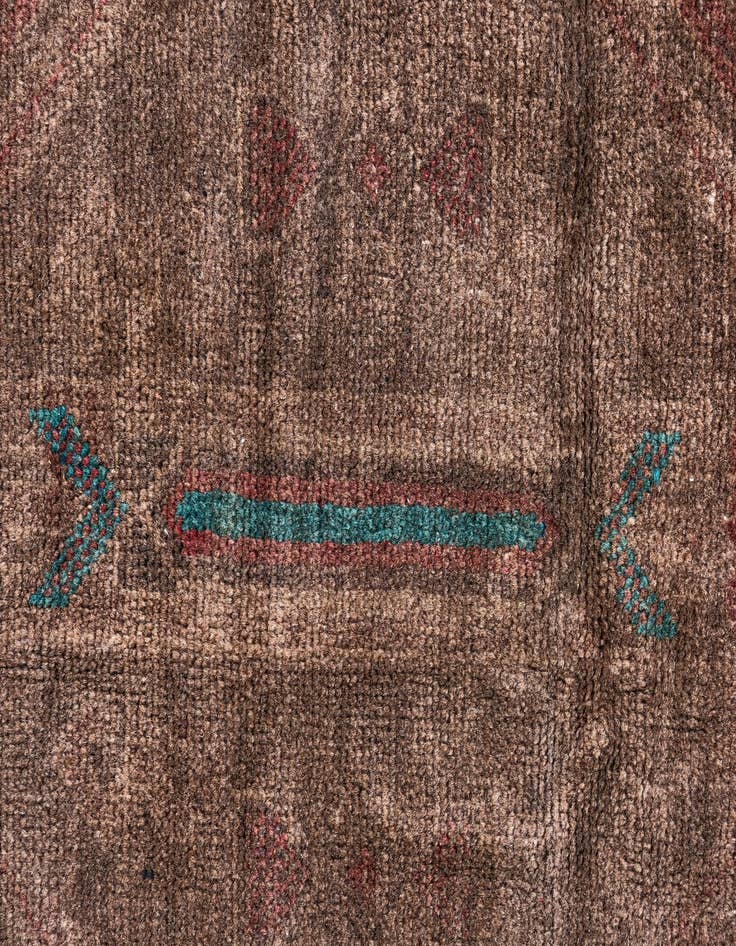 Detail image of  3' 5 x 4' 6  Hand Knotted Ultra Vintage Persian Wool Rug