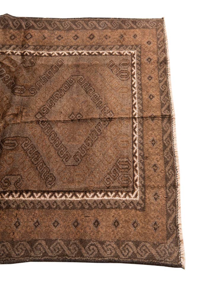 Detail image of  3' 8 x 6' 4  Hand Knotted Ultra Vintage Persian Wool Rug