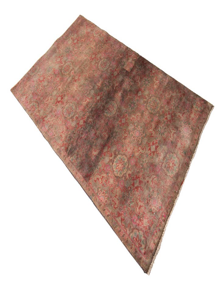 Detail image of  3' 5 x 5' 8  Hand Knotted Ultra Vintage Persian Wool Rug