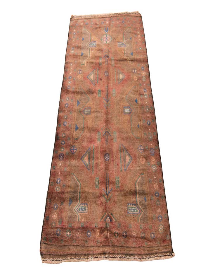 Detail image of  3' 5 x 6' 6  Hand Knotted Ultra Vintage Persian Wool Rug