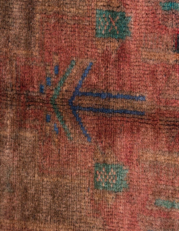 Detail image of  3' 5 x 6' 6  Hand Knotted Ultra Vintage Persian Wool Rug