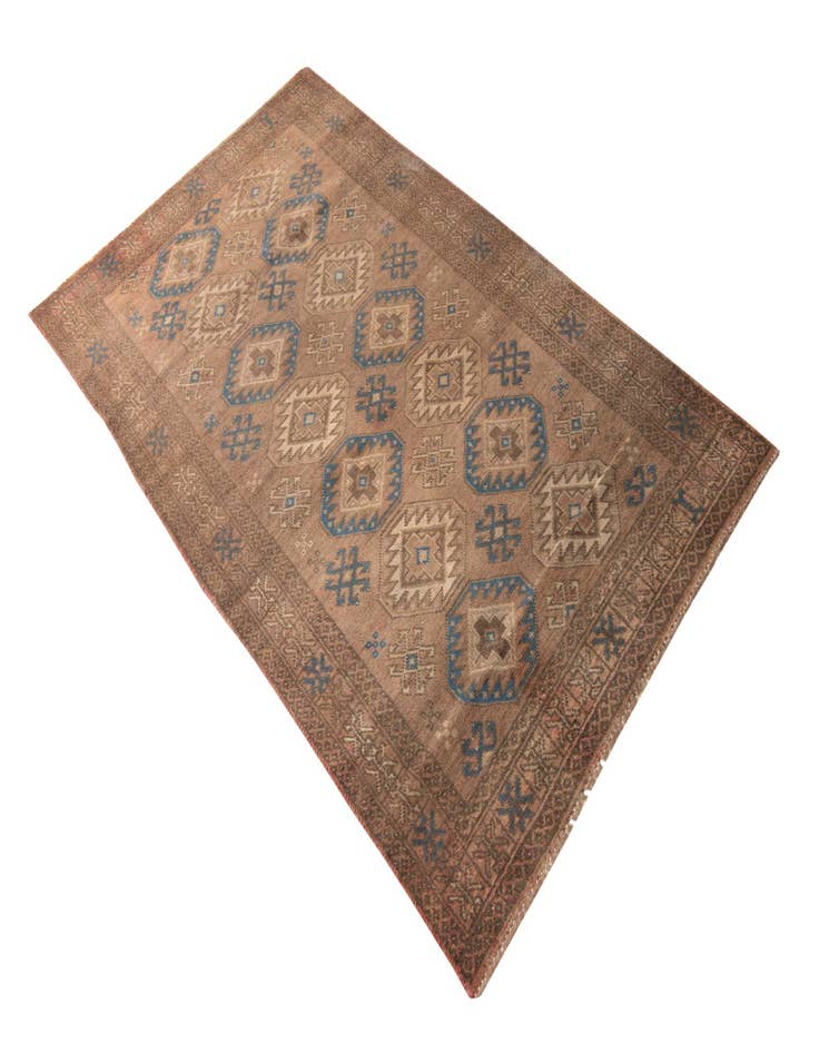 Detail image of  3' 9 x 6' 3  Hand Knotted Ultra Vintage Persian Wool Rug