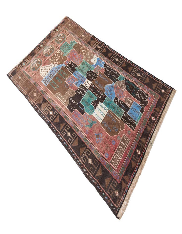 Detail image of  3' 9 x 6' 8  Hand Knotted Ultra Vintage Persian Wool Rug