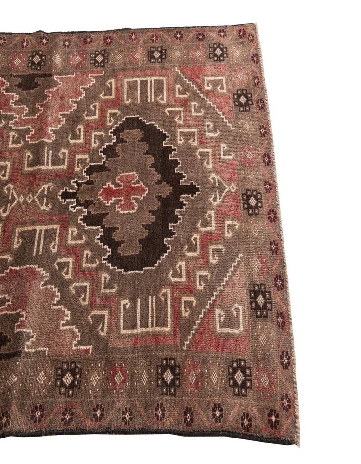 Detail image of  3' 5 x 6' 3  Hand Knotted Ultra Vintage Persian Wool Rug