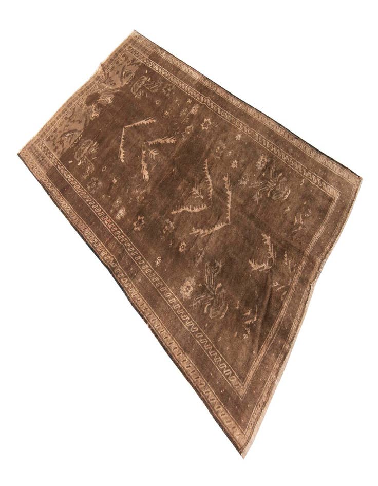 Detail image of  3' 8 x 6' 4  Hand Knotted Ultra Vintage Persian Wool Rug