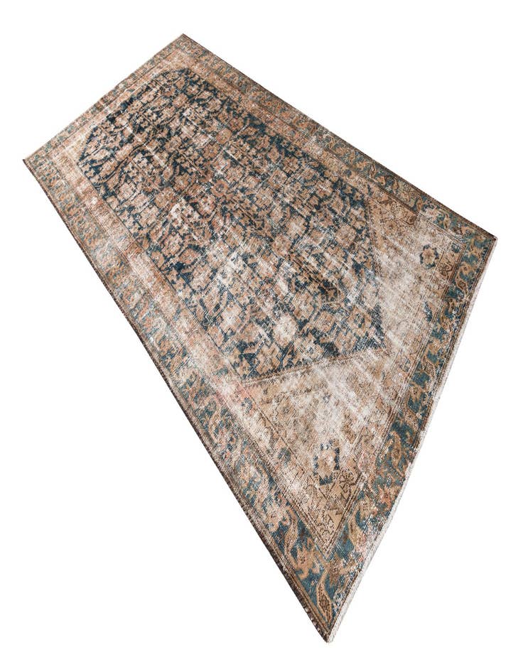 Detail image of  4' 10 x 8' 10  Hand Knotted Ultra Vintage Persian Wool Rug