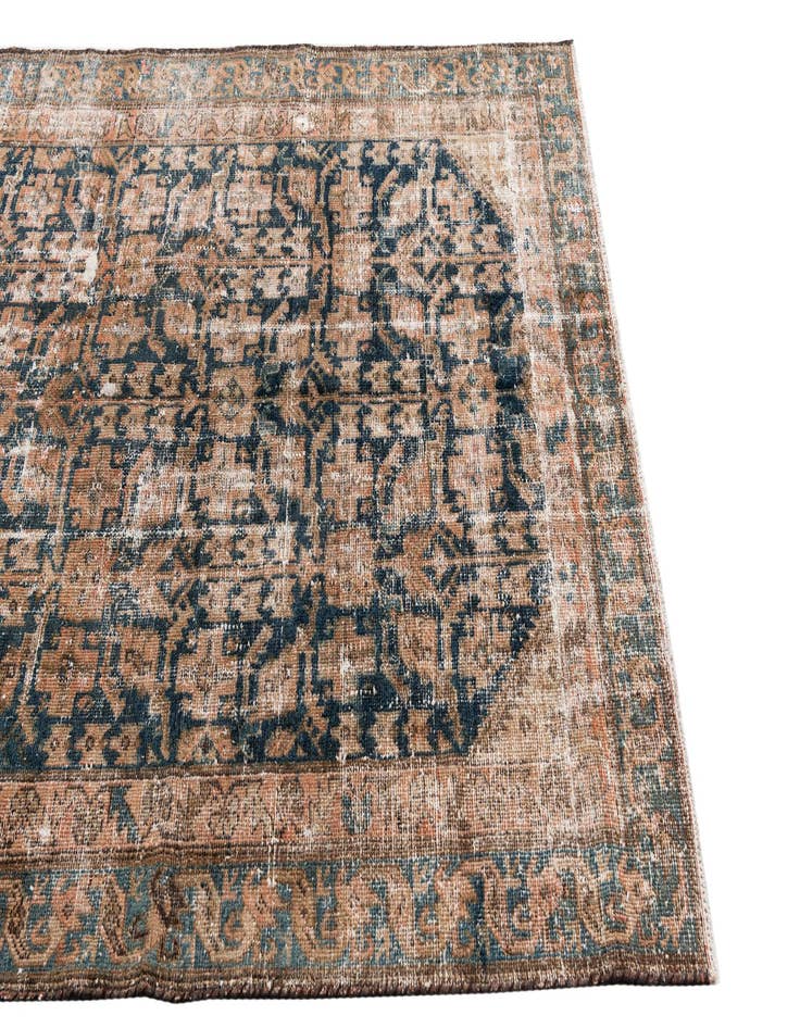 Detail image of  4' 10 x 8' 10  Hand Knotted Ultra Vintage Persian Wool Rug