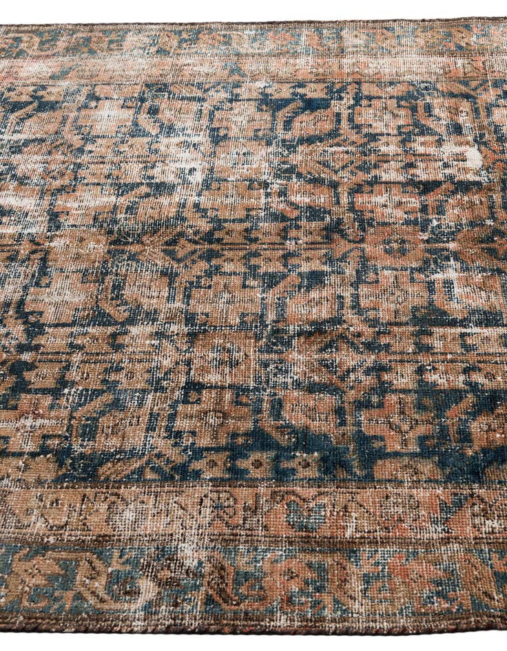 Detail image of  4' 10 x 8' 10  Hand Knotted Ultra Vintage Persian Wool Rug
