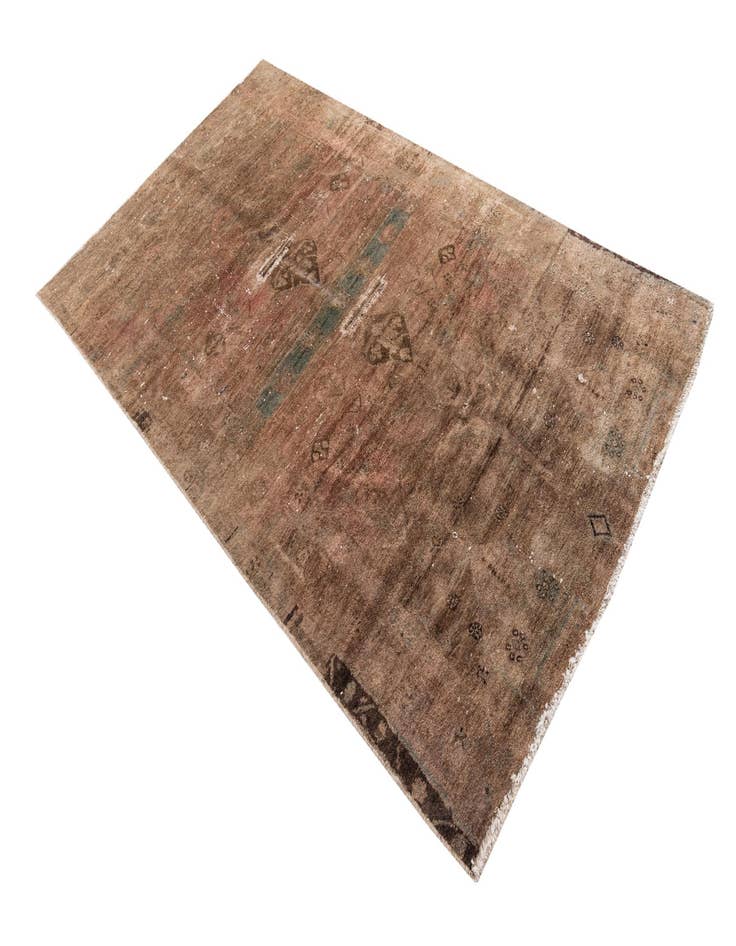 Detail image of  4' 10 x 8' 3  Hand Knotted Ultra Vintage Persian Wool Rug