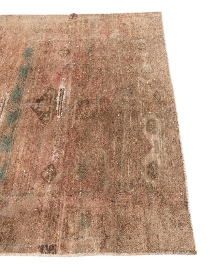 Detail image of  4' 10 x 8' 3  Hand Knotted Ultra Vintage Persian Wool Rug