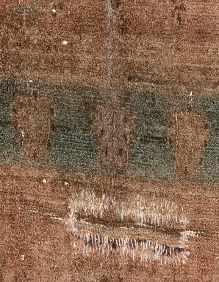 Detail image of  4' 10 x 8' 3  Hand Knotted Ultra Vintage Persian Wool Rug