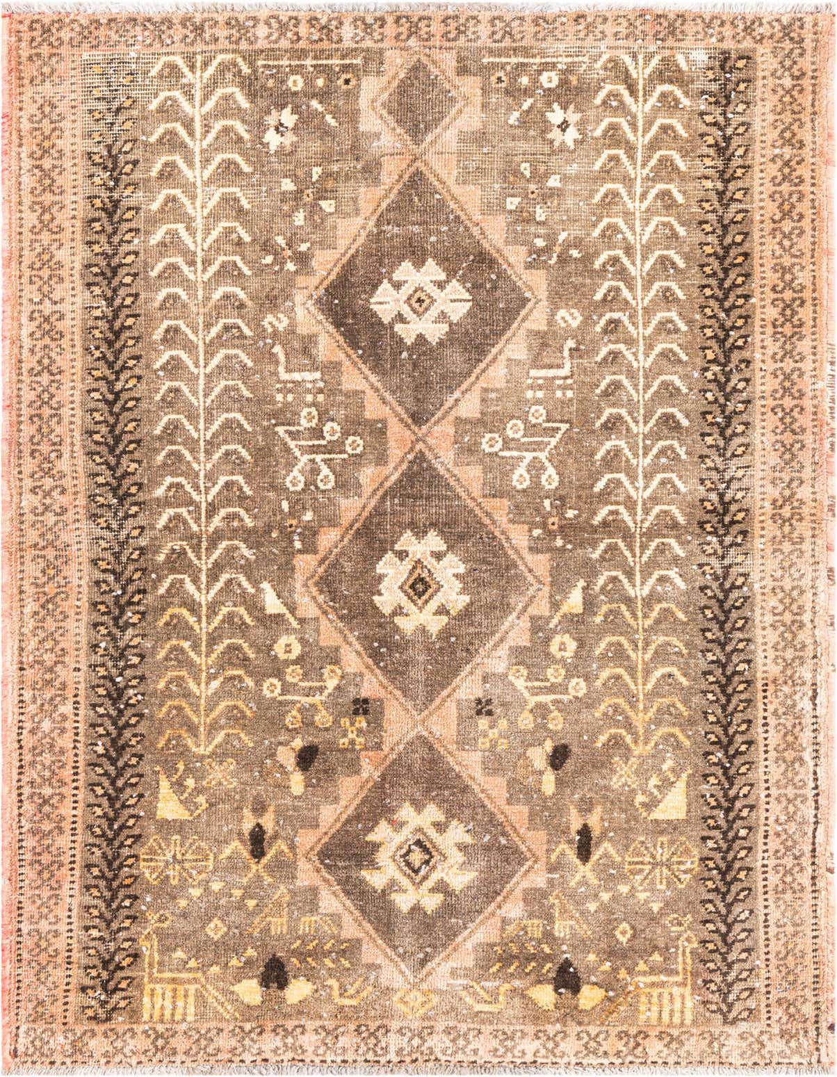 Primary image of  4' x 6' 6  Hand Knotted Ultra Vintage Persian Wool Rug