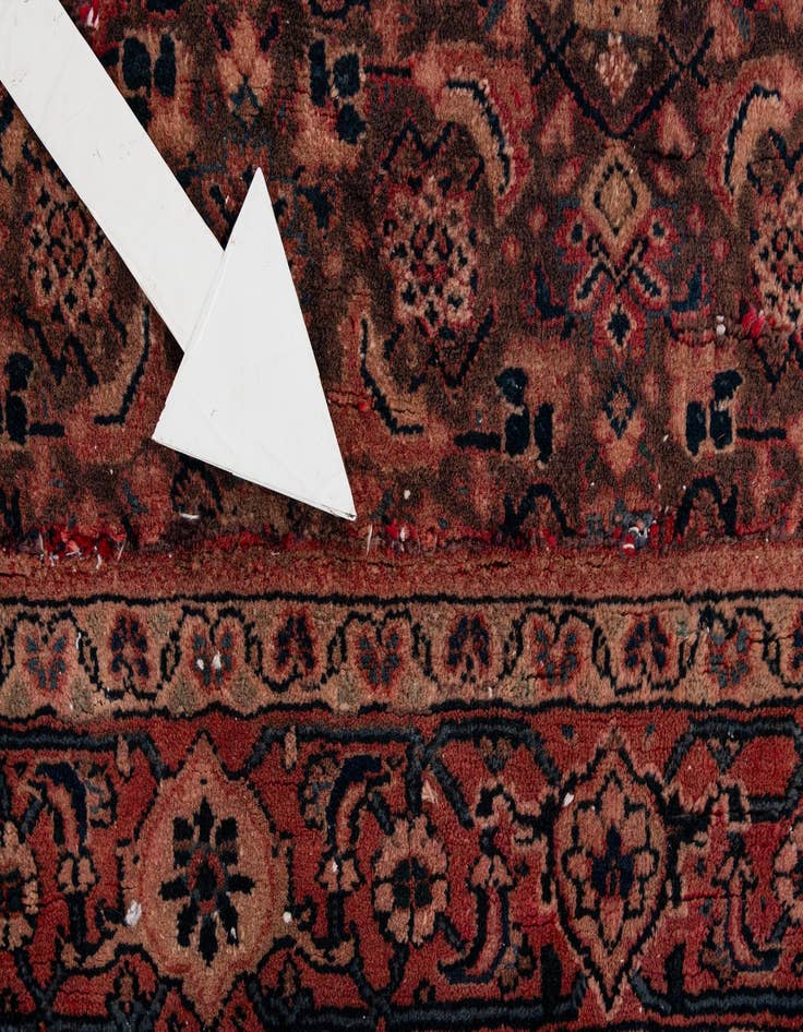 Detail image of  4' x 5' 6  Hand Knotted Ultra Vintage Persian Wool Rug