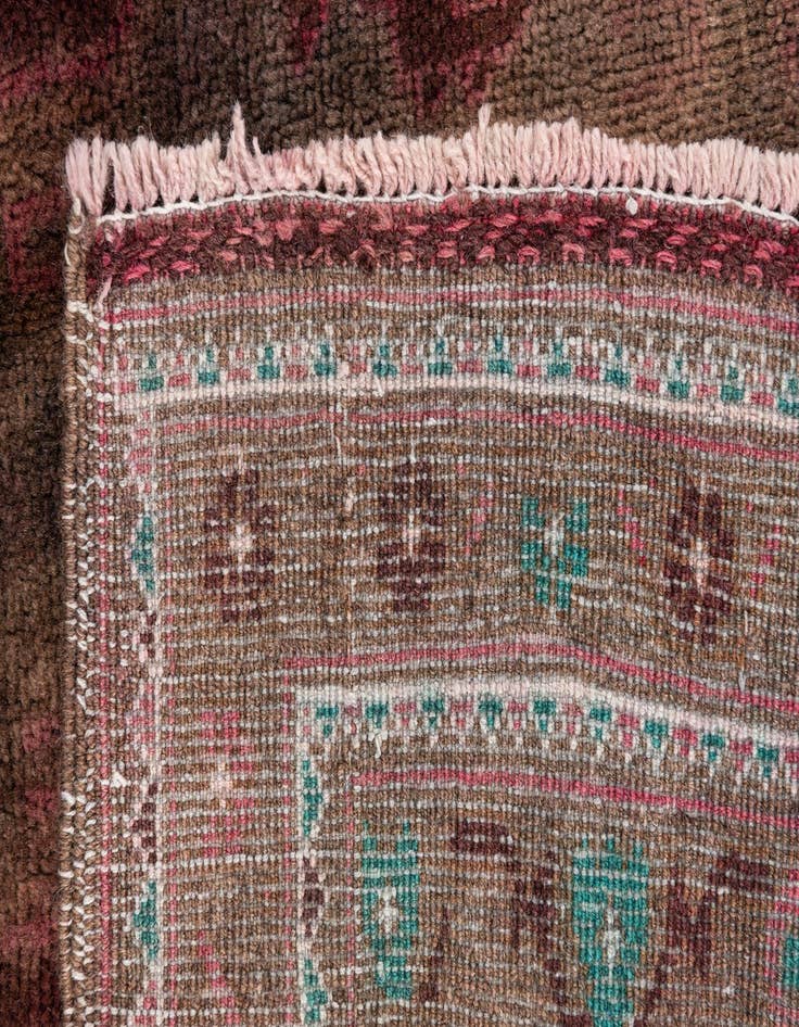 Detail image of  3' 6 x 5' 7  Hand Knotted Ultra Vintage Persian Wool Rug