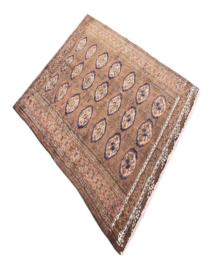 Detail image of  3' 8 x 4' 8  Hand Knotted Ultra Vintage Persian Wool Rug