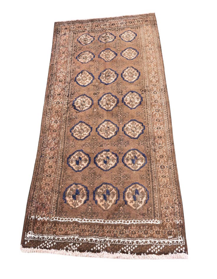 Detail image of  3' 8 x 4' 8  Hand Knotted Ultra Vintage Persian Wool Rug