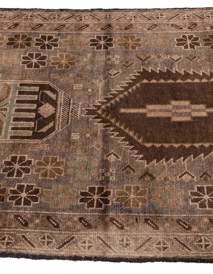 Detail image of  3' 3 x 6' 3  Hand Knotted Ultra Vintage Persian Wool Rug