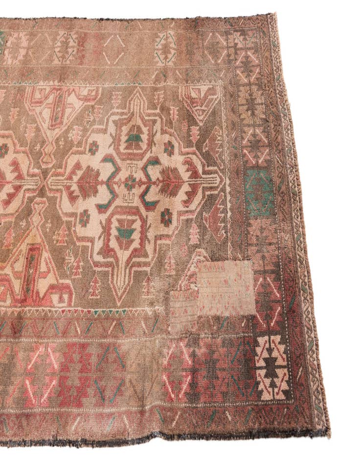 Detail image of  3' 8 x 6' 2  Hand Knotted Ultra Vintage Persian Wool Rug