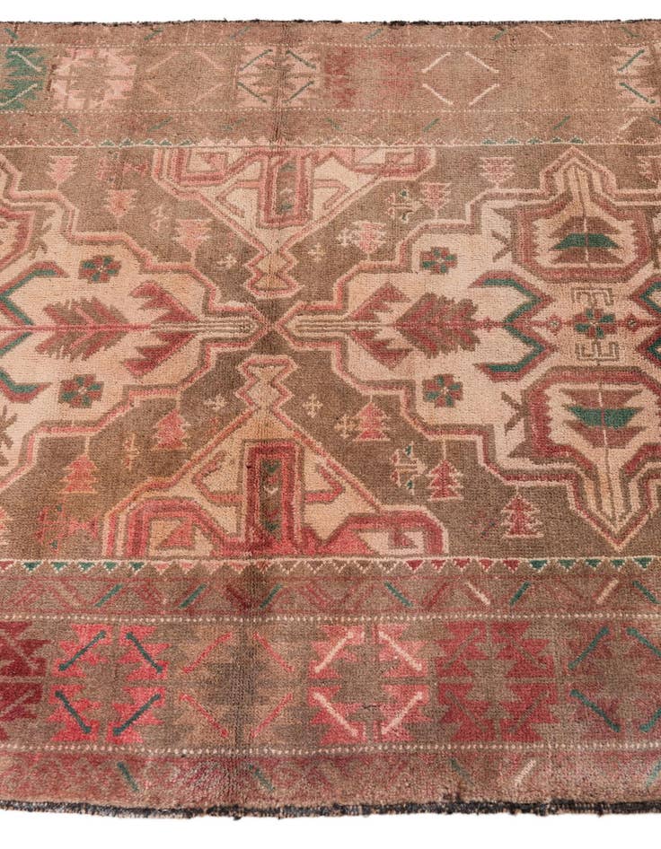 Detail image of  3' 8 x 6' 2  Hand Knotted Ultra Vintage Persian Wool Rug