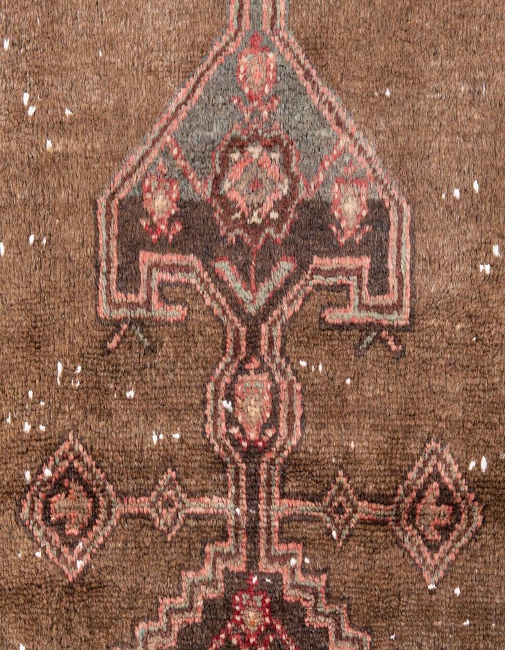 Detail image of  3' 4 x 4' 3  Hand Knotted Ultra Vintage Persian Wool Rug