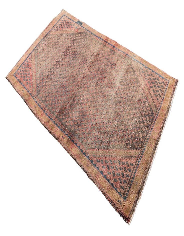 Detail image of  3' 4 x 5' 7  Hand Knotted Ultra Vintage Persian Wool Rug