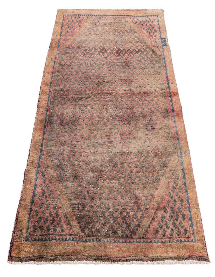 Detail image of  3' 4 x 5' 7  Hand Knotted Ultra Vintage Persian Wool Rug