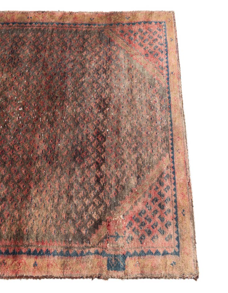 Detail image of  3' 4 x 5' 7  Hand Knotted Ultra Vintage Persian Wool Rug