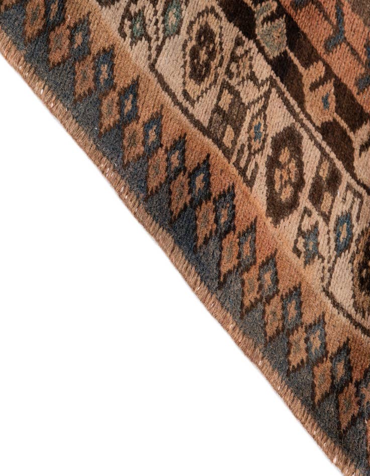 Detail image of  4' 3 x 6' 3  Hand Knotted Ultra Vintage Persian Wool Rug