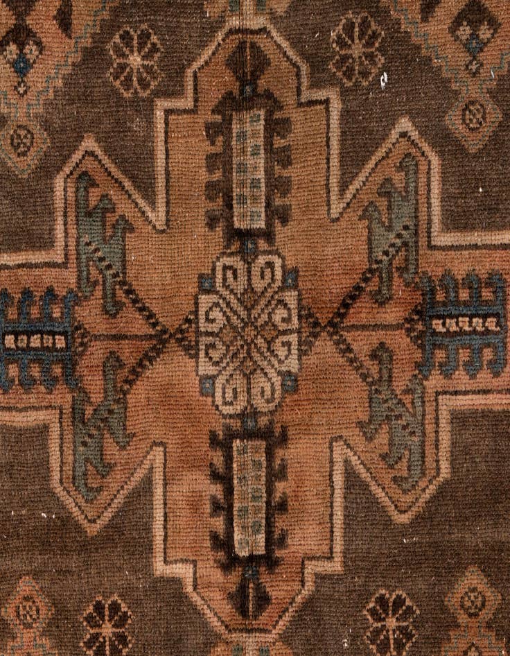 Detail image of  4' 3 x 6' 3  Hand Knotted Ultra Vintage Persian Wool Rug