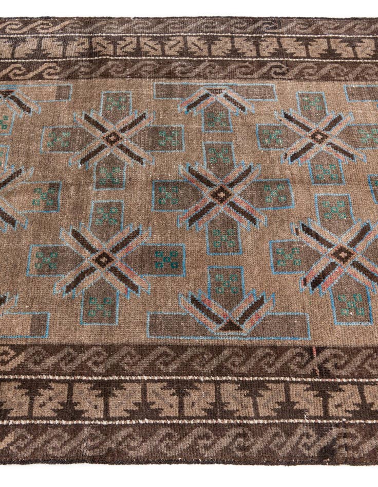 Detail image of  3' 4 x 6'  Hand Knotted Ultra Vintage Persian Wool Rug