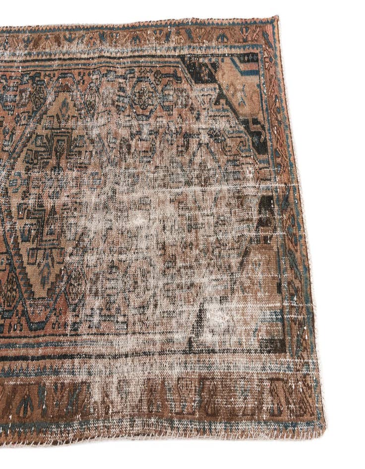 Detail image of  3' 3 x 6' 4  Hand Knotted Ultra Vintage Persian Wool Rug