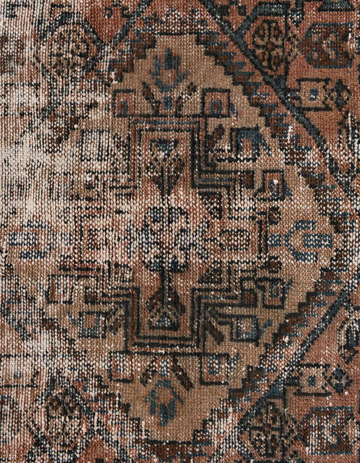 Detail image of  3' 3 x 6' 4  Hand Knotted Ultra Vintage Persian Wool Rug