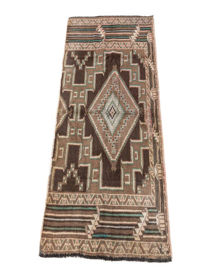 Detail image of  2' 7 x 3' 9  Hand Knotted Ultra Vintage Persian Wool Rug