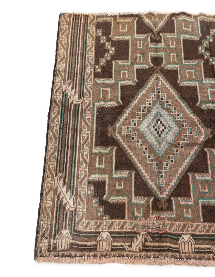 Detail image of  2' 7 x 3' 9  Hand Knotted Ultra Vintage Persian Wool Rug