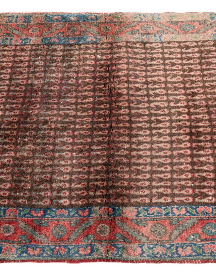 Detail image of  3' 3 x 3' 9  Hand Knotted Ultra Vintage Persian Wool Rug