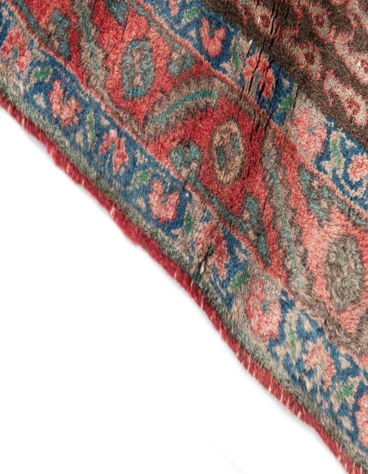 Detail image of  3' 3 x 3' 9  Hand Knotted Ultra Vintage Persian Wool Rug