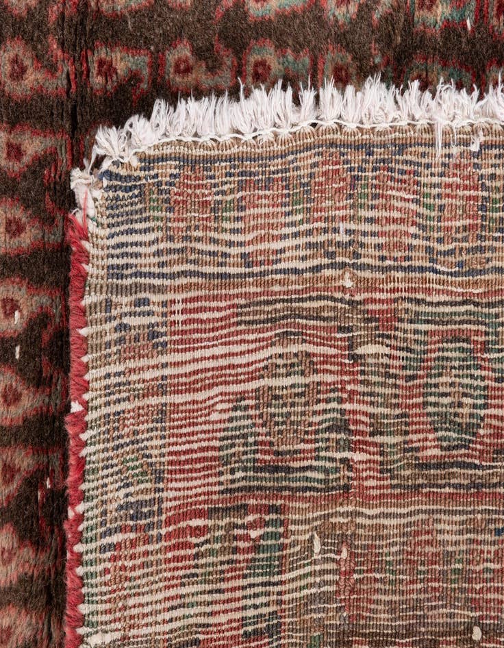 Detail image of  3' 3 x 3' 9  Hand Knotted Ultra Vintage Persian Wool Rug