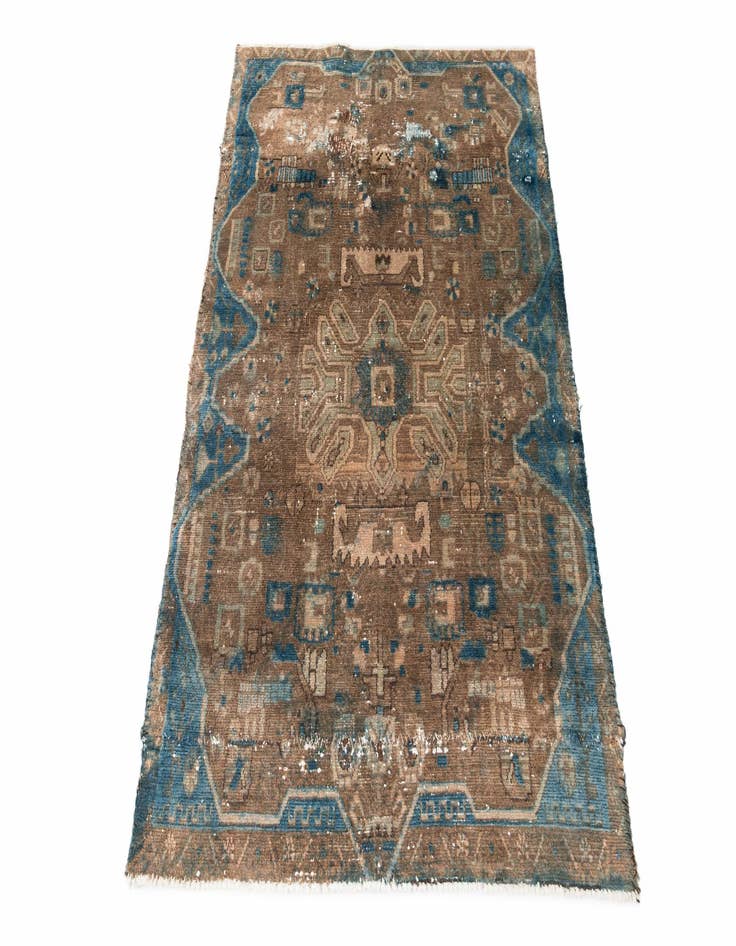 Detail image of  3' 9 x 5' 5  Hand Knotted Ultra Vintage Persian Wool Rug